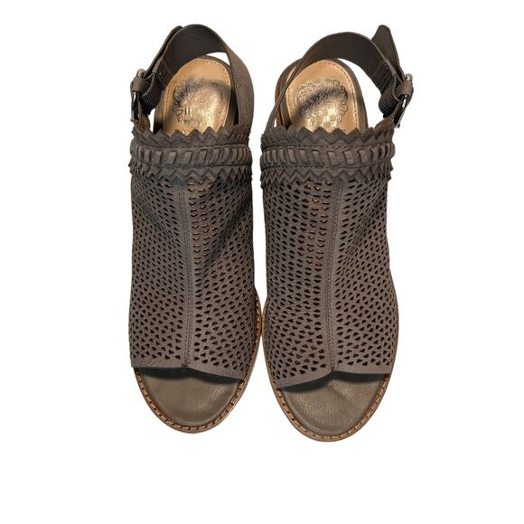 Vince Camuto Tricinda Heeled Sandal Size 7.5, Gray Taupe Slingback - Picture 15 of 16